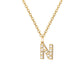 Elegante halsketting met letter en glanzende elementen voor een uitzonderlijke stijl