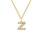 Elegante halsketting met letter en glanzende elementen voor een uitzonderlijke stijl