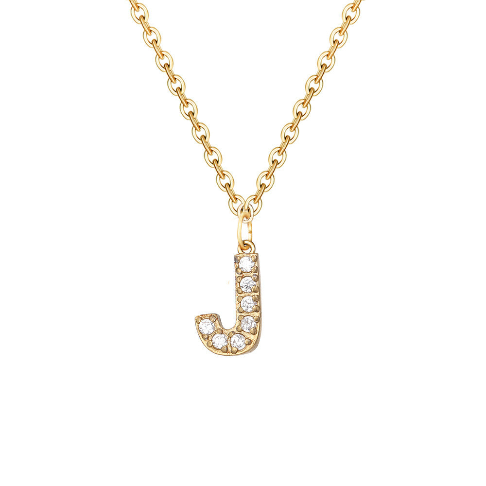 Elegante halsketting met letter en glanzende elementen voor een uitzonderlijke stijl