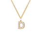 Elegante halsketting met letter en glanzende elementen voor een uitzonderlijke stijl