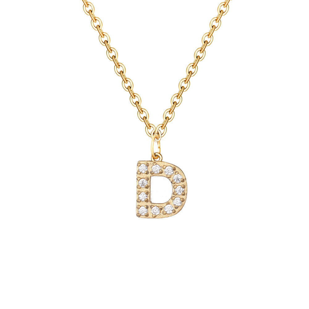 Elegante halsketting met letter en glanzende elementen voor een uitzonderlijke stijl