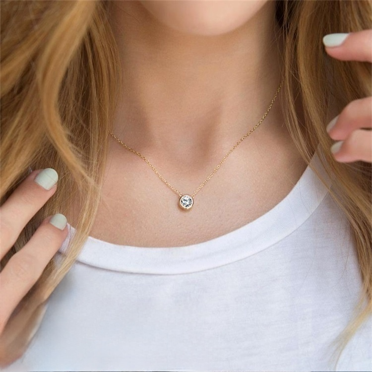 Elegante Geboortesteen Ketting - Amelia für personalisierte Geburtstagsgeschenke
