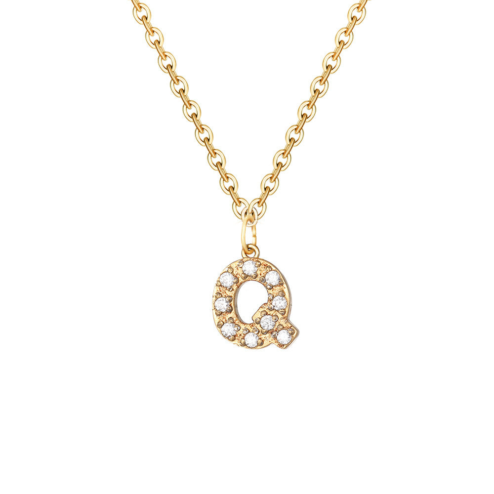 Elegante halsketting met letter en glanzende elementen voor een uitzonderlijke stijl