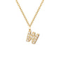 Elegante halsketting met letter en glanzende elementen voor een uitzonderlijke stijl