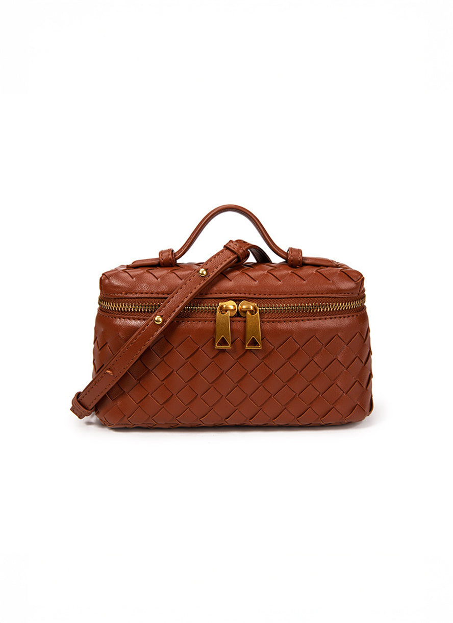 Elegante stoffen make-up- en accessoiretas in geweven ontwerp