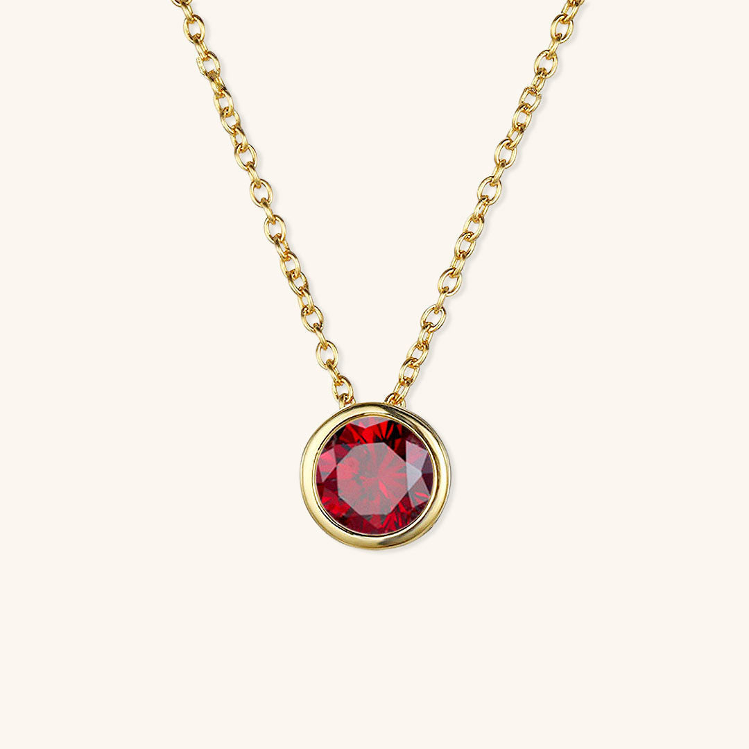Elegante Geboortesteen Ketting - Amelia für personalisierte Geburtstagsgeschenke