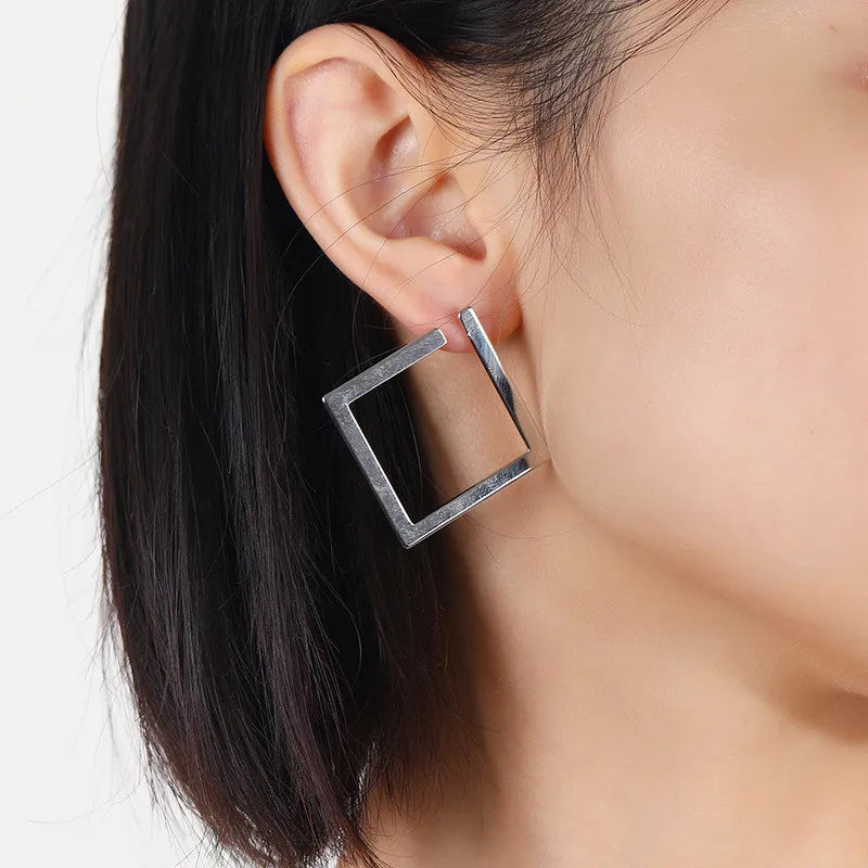 Geometrische Vorm Oorbellen in Goud & Zilver Extravagante Look