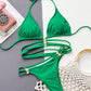 Ensemble bikini driehoek en kant met parels voor vrouwen