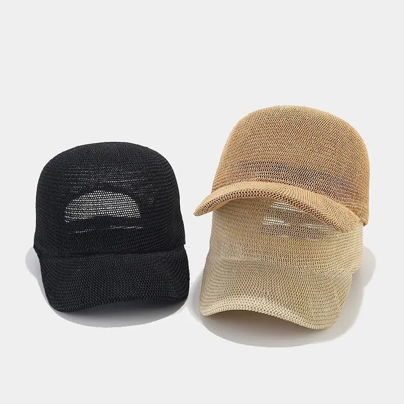 Berlin™ | Unisex Ademende Zomerpet | Gevlochten, Lichtgewicht & Stijlvolle Strand Pet