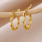 Gouden Twist Oorbellen  - Verdraaid