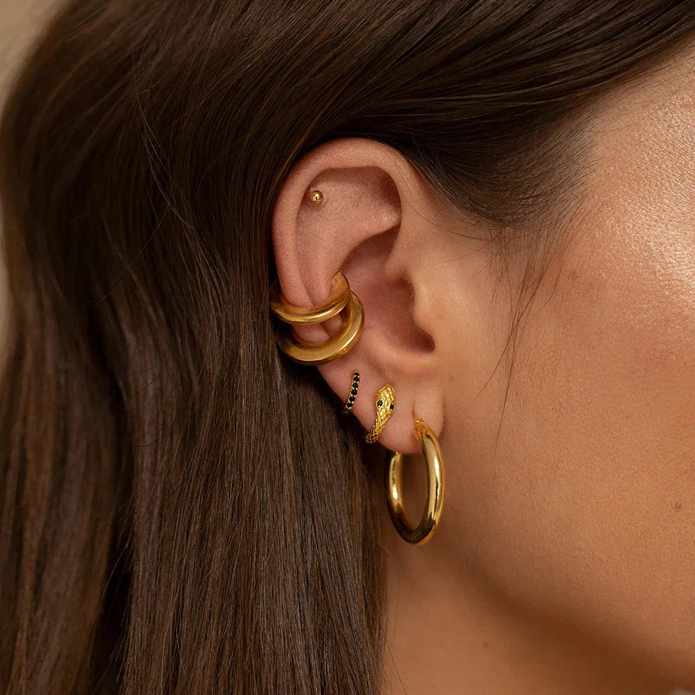 Stijlvolle Elodie Clip On Oorbellen in Elegant Goud