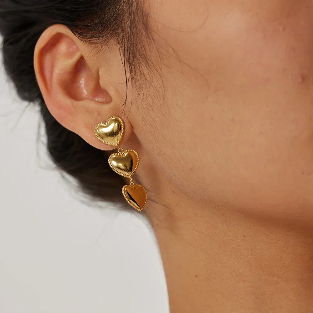 Elegante Gouden Idaya-Oorbellen voor een Stralende Look