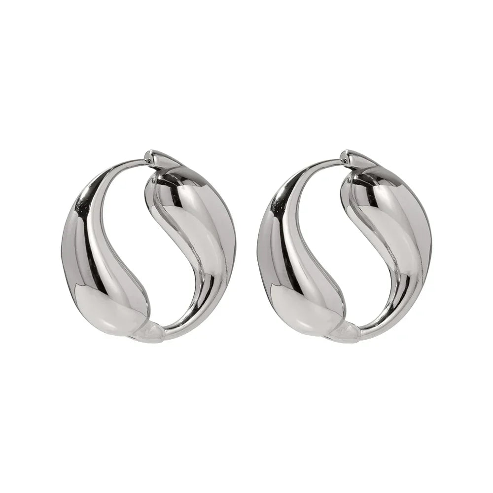 Gouden Golf Hoops Oorbellen