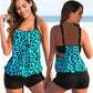 Vrouwelijke Tankini Set – Elegante Blouson Top – Verstelbare Schouderbanden – Comfortabele Shorts – Ademend Stof