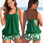 Vrouwelijke Tankini Set – Elegante Blouson Top – Verstelbare Schouderbanden – Comfortabele Shorts – Ademend Stof