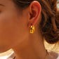 Gouden Golf Hoops Oorbellen