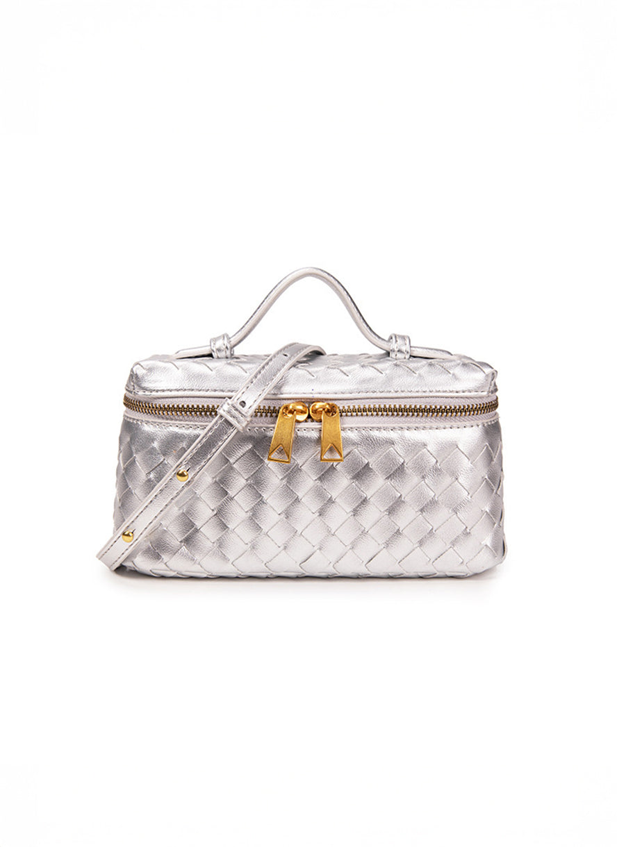 Elegante stoffen make-up- en accessoiretas in geweven ontwerp