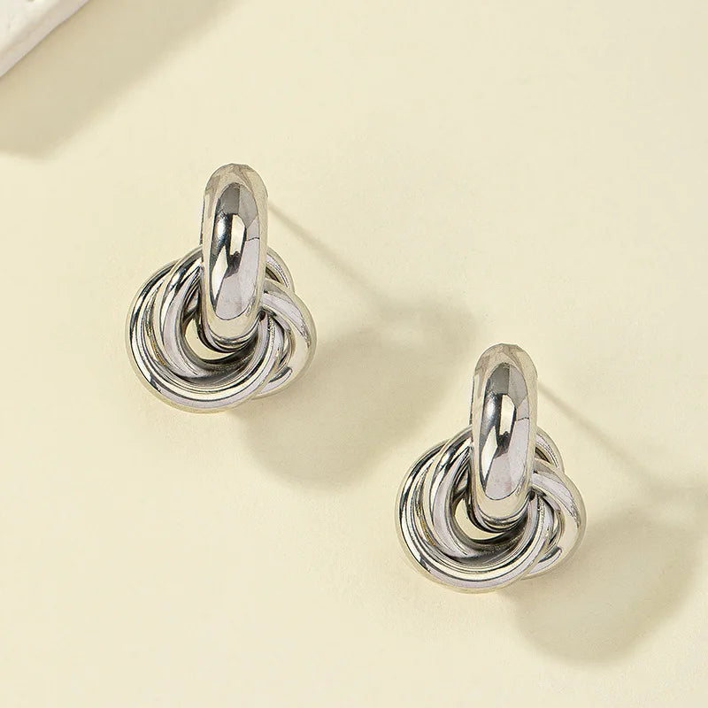 Silvy’s™ Goud & Zilver Knot Hoops – Tijdloze Oorbellen voor Elke Gelegenheid