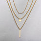 Gouden Driedelige Ketting - Elegante Sabrina Accessoire