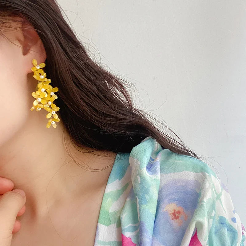 Elegante Bloemkralen Oorbellen - Melody Voor Een Verfijnde Look