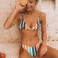 Set van gestreepte bikini – Elegante en kleurrijke badkleding voor vrouwen
