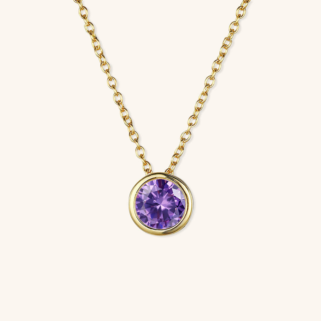 Elegante Geboortesteen Ketting - Amelia für personalisierte Geburtstagsgeschenke