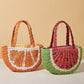 Schattige feestdagenfruit-geweven tas