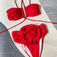 Dames Bikini Halter Neck met Bloemen Details