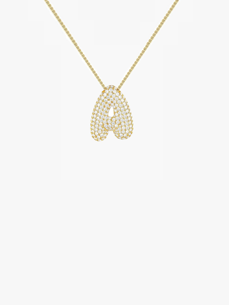 Elegante kettinkje met letter Pavé voor een unieke stijl