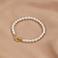 Elegante armband met subtiele parelenkettens voor een bijzondere stijl