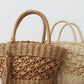 Ins Style Retro Holle Rietje Tas - Vintage Charme voor Chique Zomerse Looks