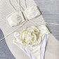 Dames Bikini Halter Neck met Bloemen Details