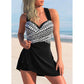 Tankini Set voor Vrouwen – Stevige Pasvorm – Gebogen Top – Vloeiende Rok – Elastisch en Zacht Materiaal
