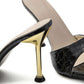 Puntige Enkellaars Sandalen Met Hoge Hakken Zonder Enkelband