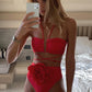 Dames Bikini Halter Neck met Bloemen Details
