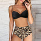 Vrouwen Bikini-Set met Twist-Front Top en Verstelbare Straps – Ruché Slip met Hoge Taille voor een Stralende Look