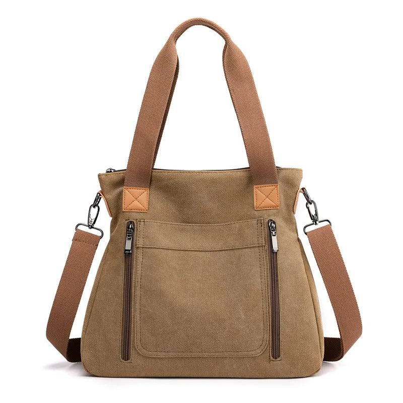 Damestas van stevig canvas met dubbele hengsels - Marisol