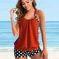 Tankini voor vrouwen – chique halterstijl – losse pasvorm – stippenpatroon – ademend en lichtgewicht materiaal