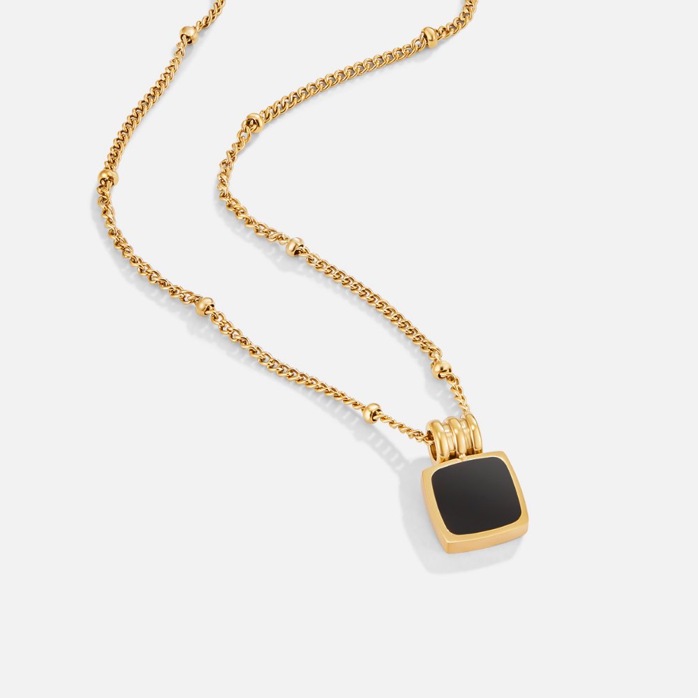 Elegante zwarte ketting met opvallende hanger