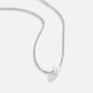 Elegante Solitaire Ketting met Zilveren Parel - Zacht en Stijlvol Sieradencijfer